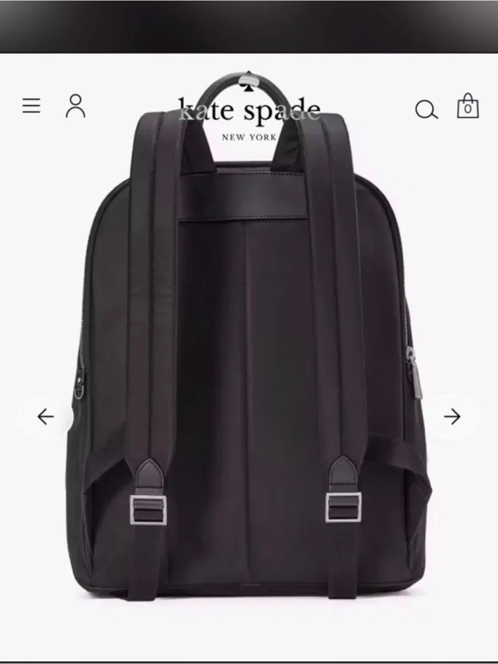 Kate Spade New York black backpack